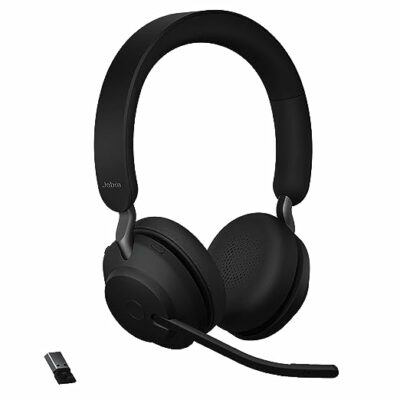 Jabra Evolve2 65 Link380a MS  Bluetooth Wireless On-Ear Headphone