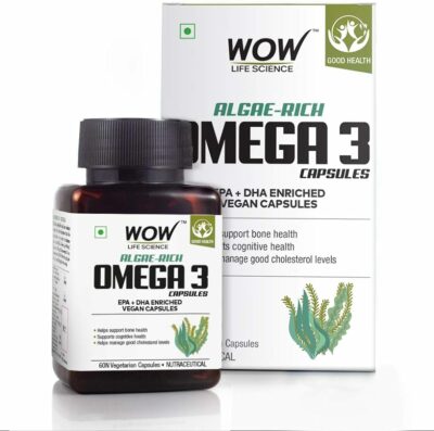 Wow Life Science Algae-Rich Omega 3 Capsules 