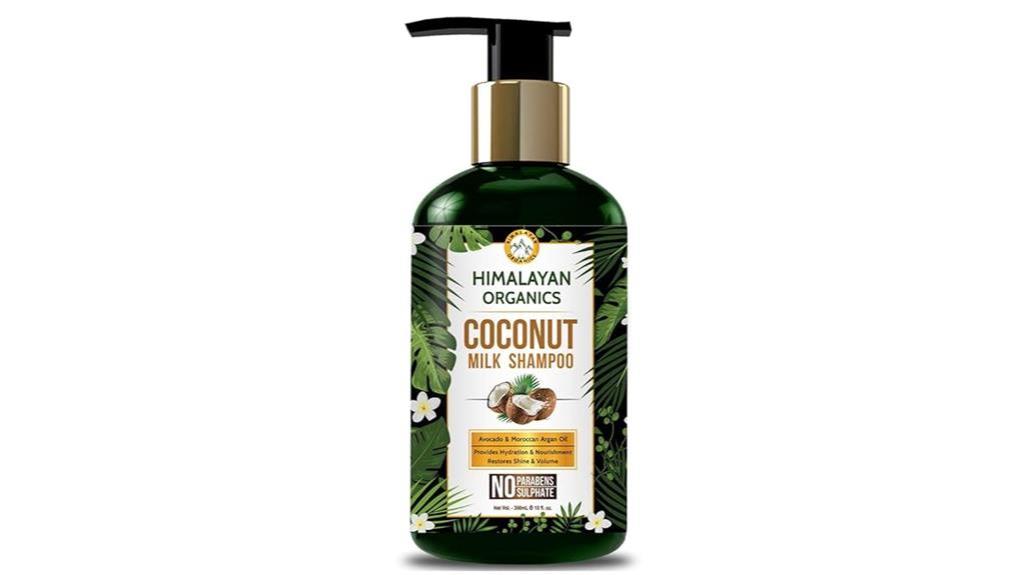 coconut milk shampoo with avocado and argan oil