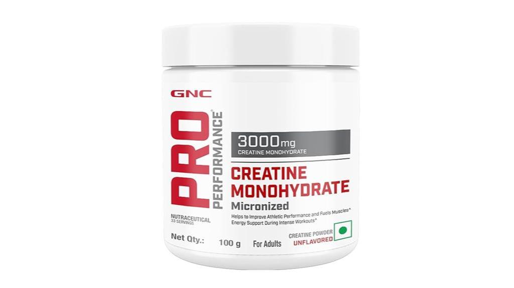 gnc creatine monohydrate unflavored
