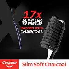 Colgate SlimSoft Charcoal Toothbrush