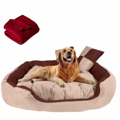 DRILLY Washable Soft Reversible Dog Bed
