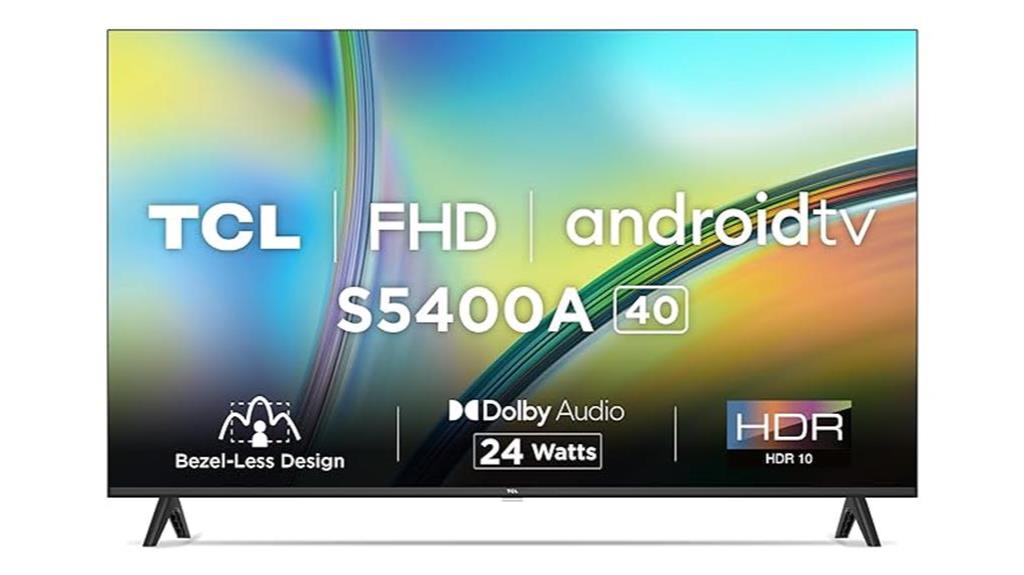 bezel less 40 inch smart android tv