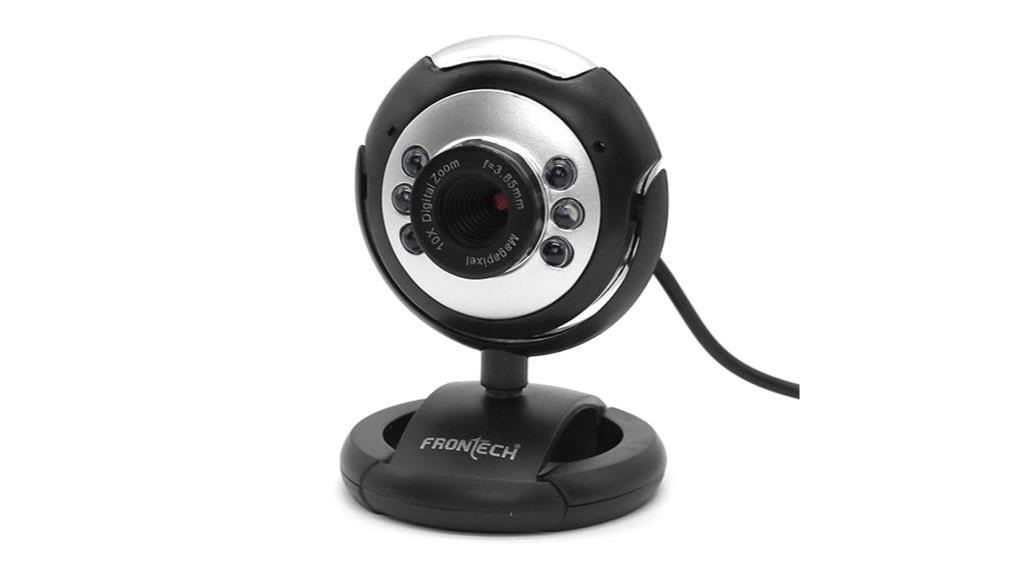 frontech webcam with mic led lights