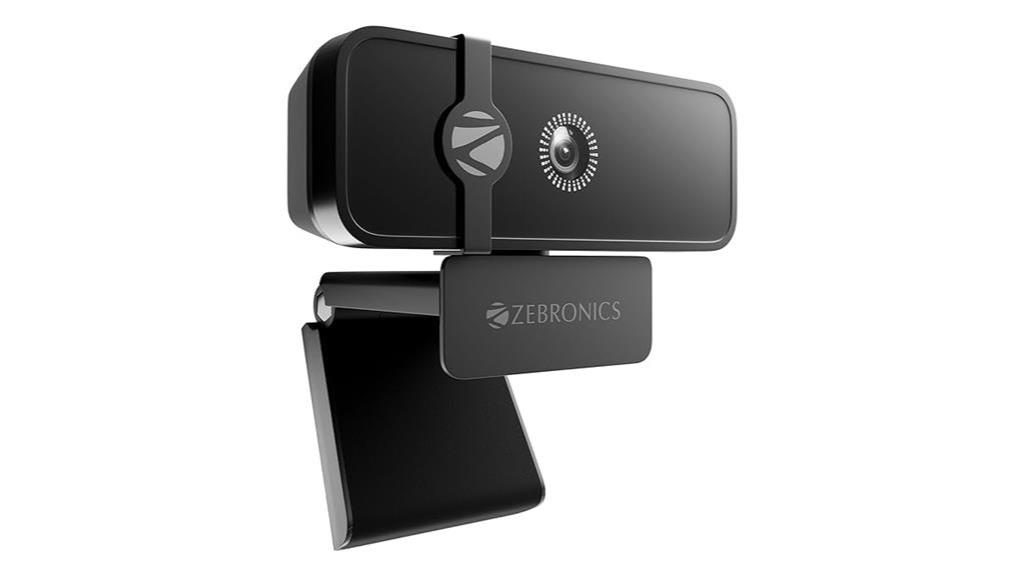 high resolution webcam with microphone and privacy shutter