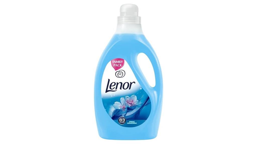 large bottle of spring scented fabric conditioner