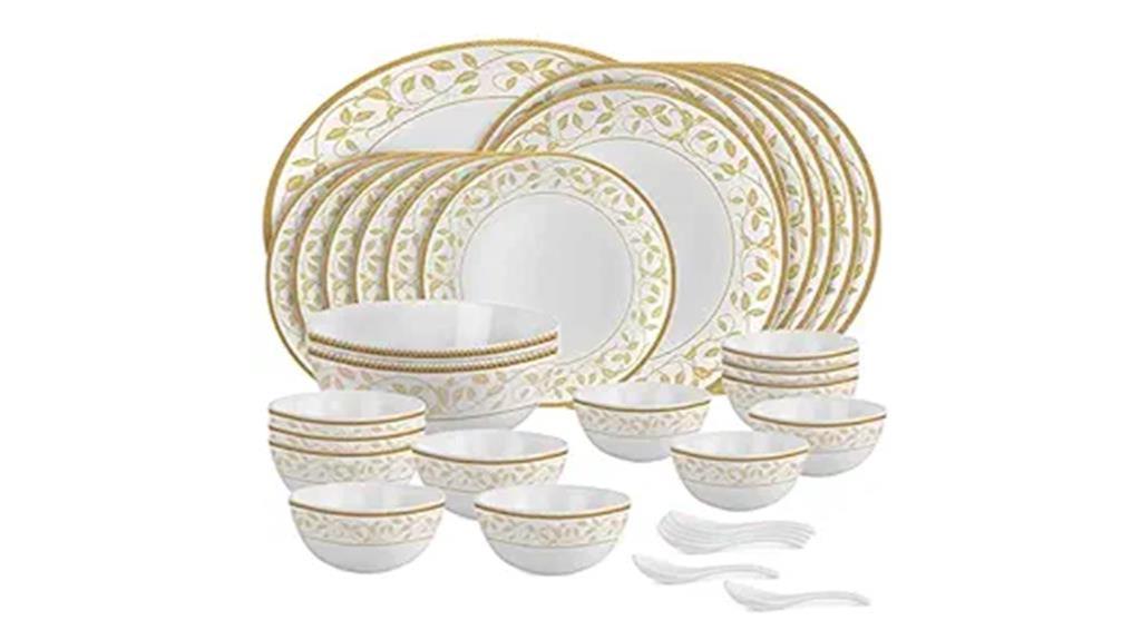 opulent amber dinnerware set