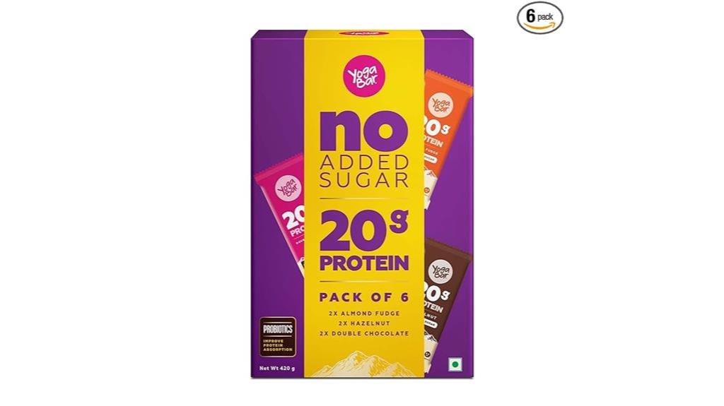 yogabar high protein sugar free bars pack of 6